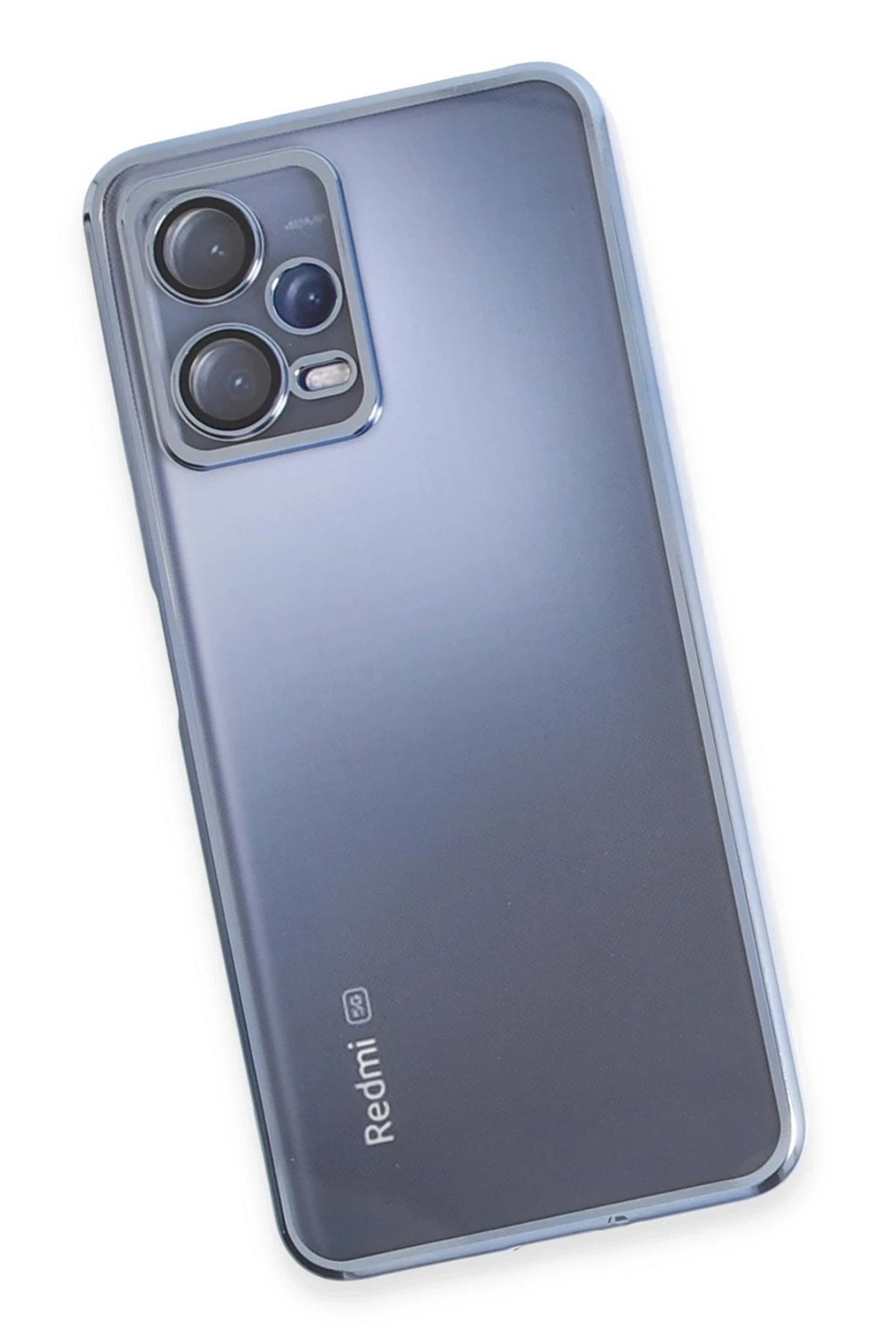 Mey İthalat®   Redmi Note 12 5G Kılıf  Lensli Silikon - Açık Mavi