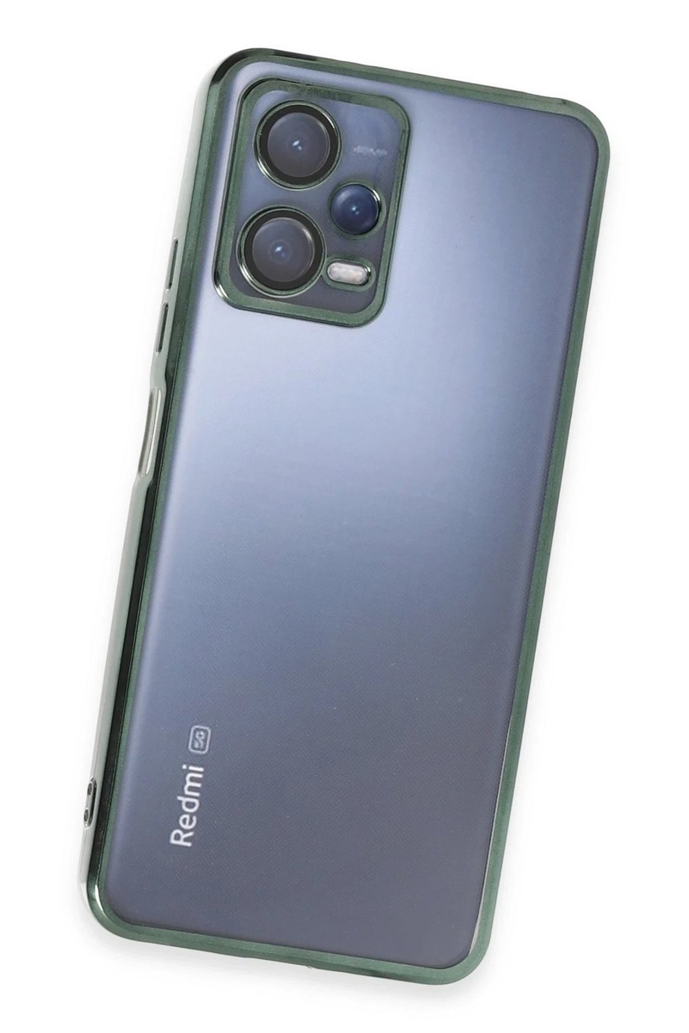Mey İthalat®   Redmi Note 12 5G Kılıf  Lensli Silikon - Yeşil