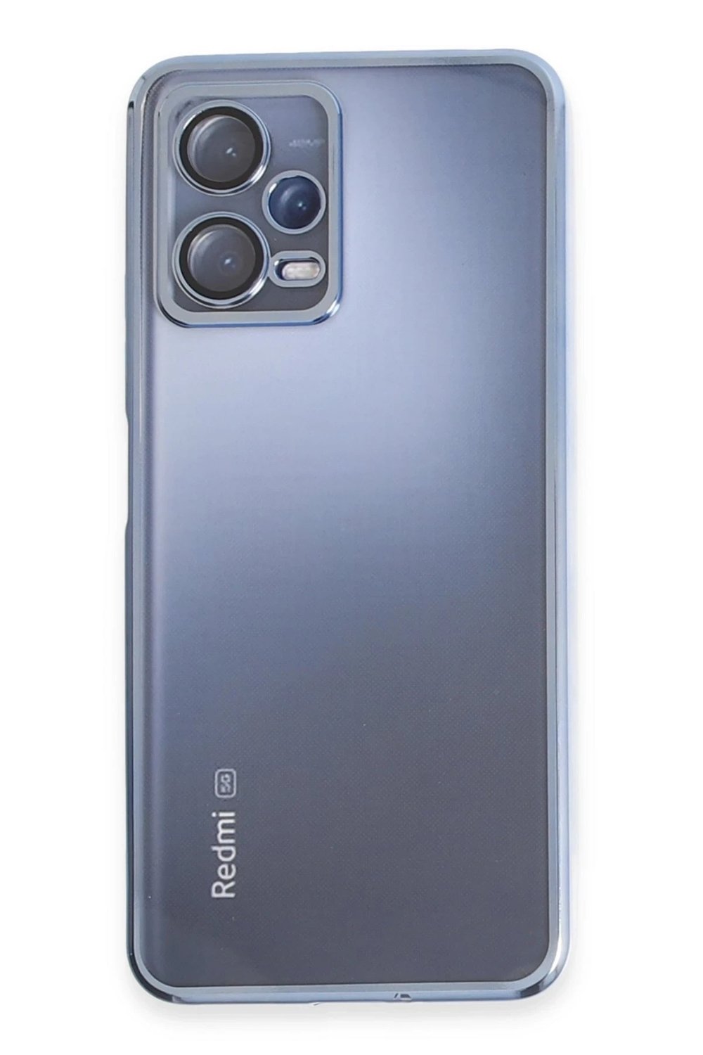 Mey İthalat®   Redmi Note 12 5G Kılıf  Lensli Silikon - Açık Mavi