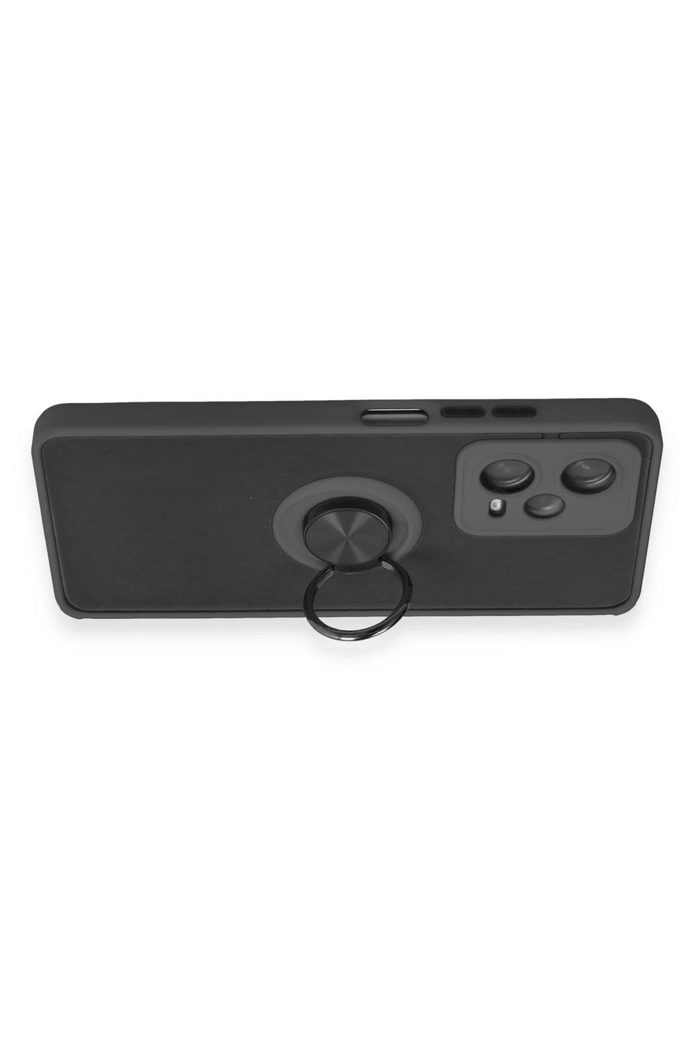 Mey İthalat®   Redmi Note 12 5G Kılıf Montreal Yüzüklü Silikon Kapak - Siyah