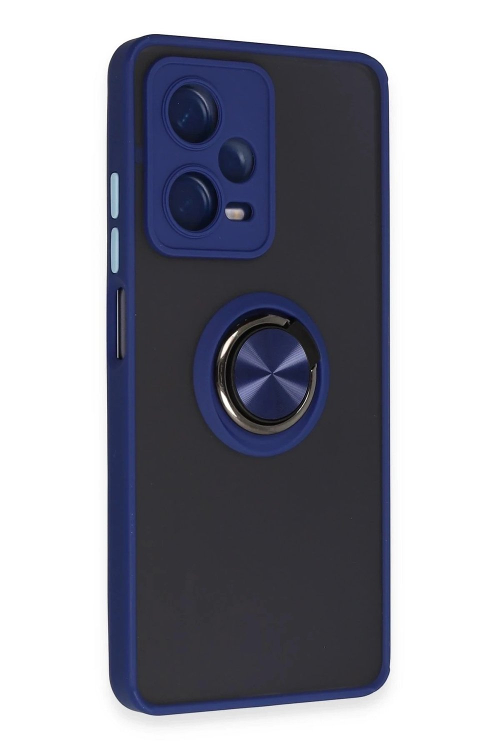 Mey İthalat®   Redmi Note 12 5G Kılıf Montreal Yüzüklü Silikon Kapak - Lacivert