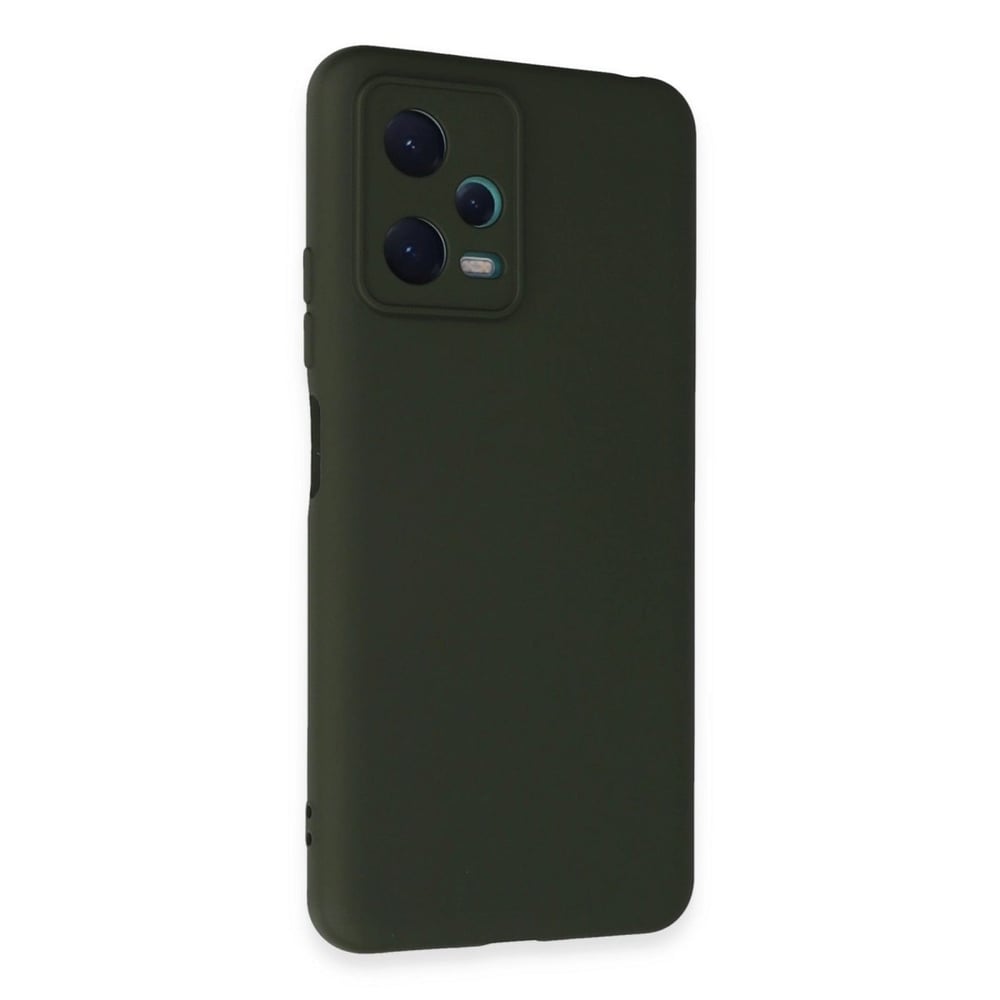Mey İthalat®   Redmi Note 12 5G Kılıf Nano içi Kadife Silikon - Koyu Yeşil
