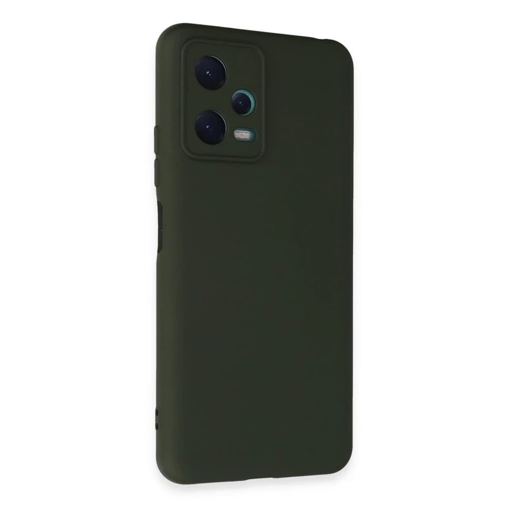 Mey İthalat®   Redmi Note 12 5G Kılıf Nano içi Kadife Silikon - Koyu Yeşil