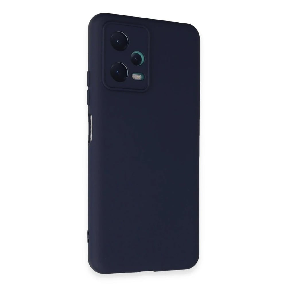 Mey İthalat®   Redmi Note 12 5G Kılıf Nano içi Kadife Silikon - Lacivert
