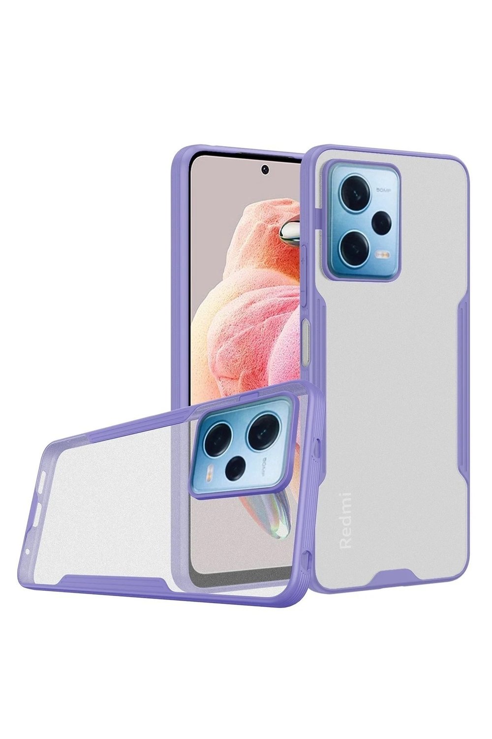 Mey İthalat®   Redmi Note 12 5G Kılıf Platin Silikon - Lila