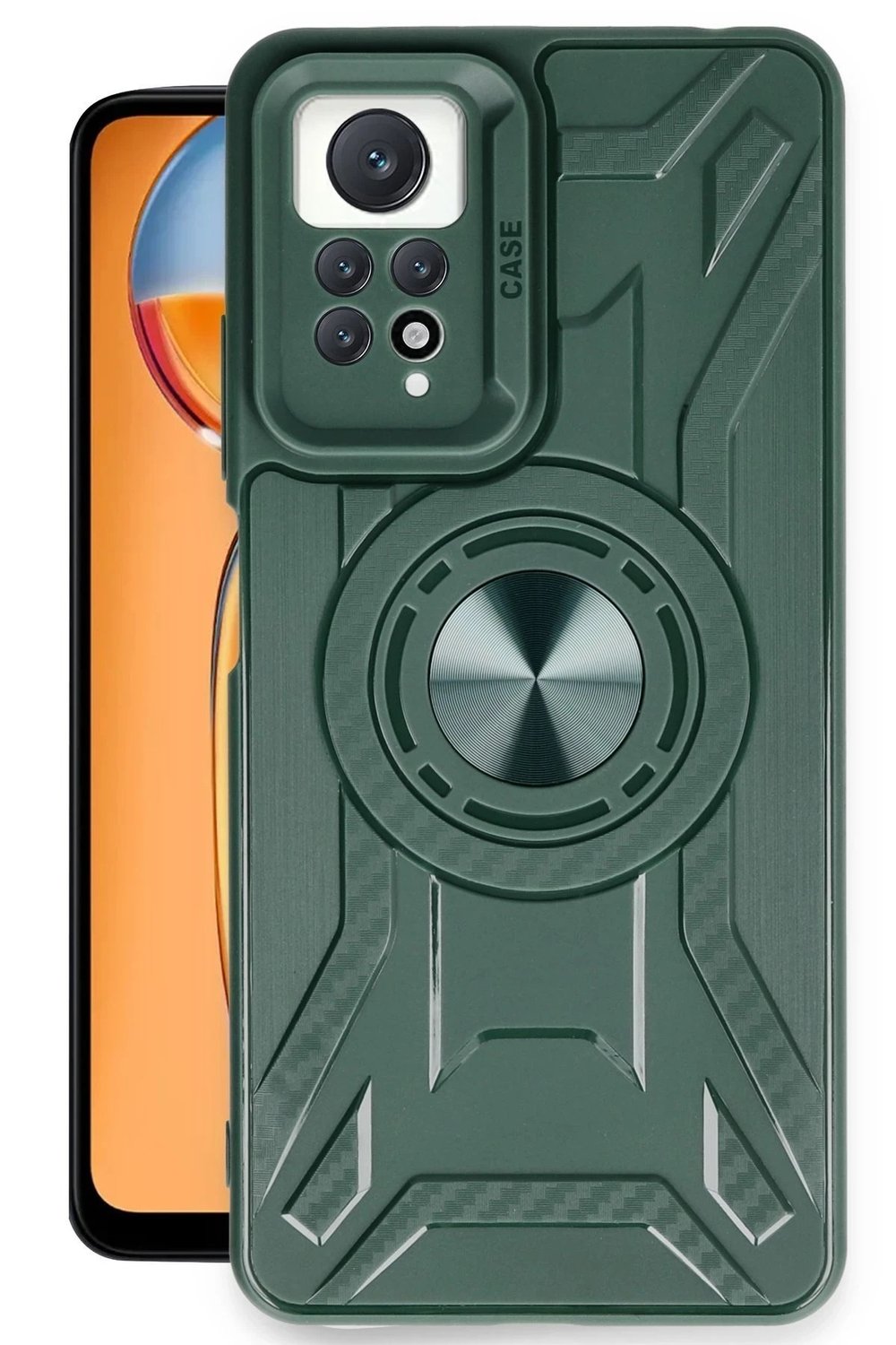 Mey İthalat®   Redmi Note 12 Pro 4G Kılıf Lincoln Silikon - Koyu Yeşil