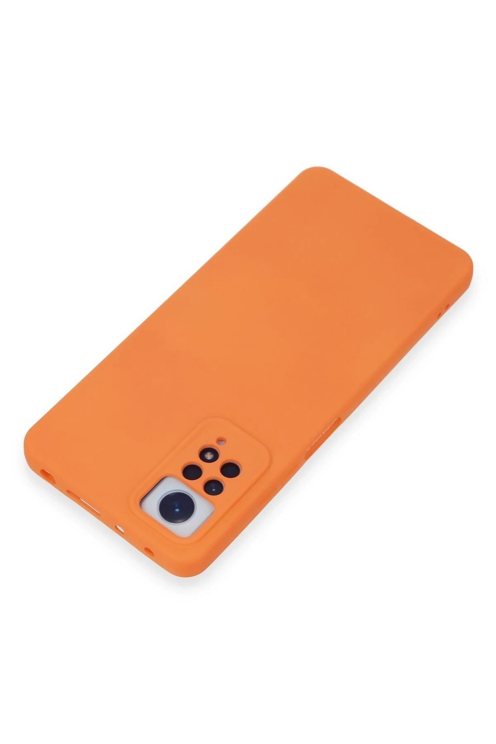 Mey İthalat®   Redmi Note 12 Pro 4G Kılıf Nano içi Kadife Silikon - Turuncu