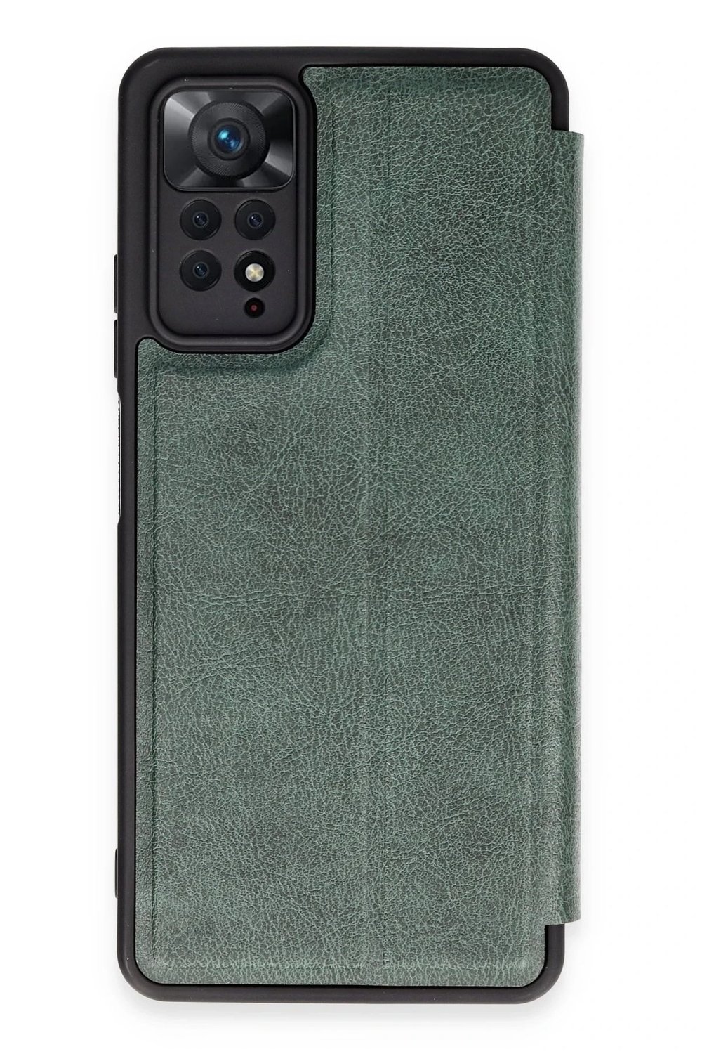 Mey İthalat®   Redmi Note 12 Pro 4G Kılıf Flip Cover - Koyu Yeşil