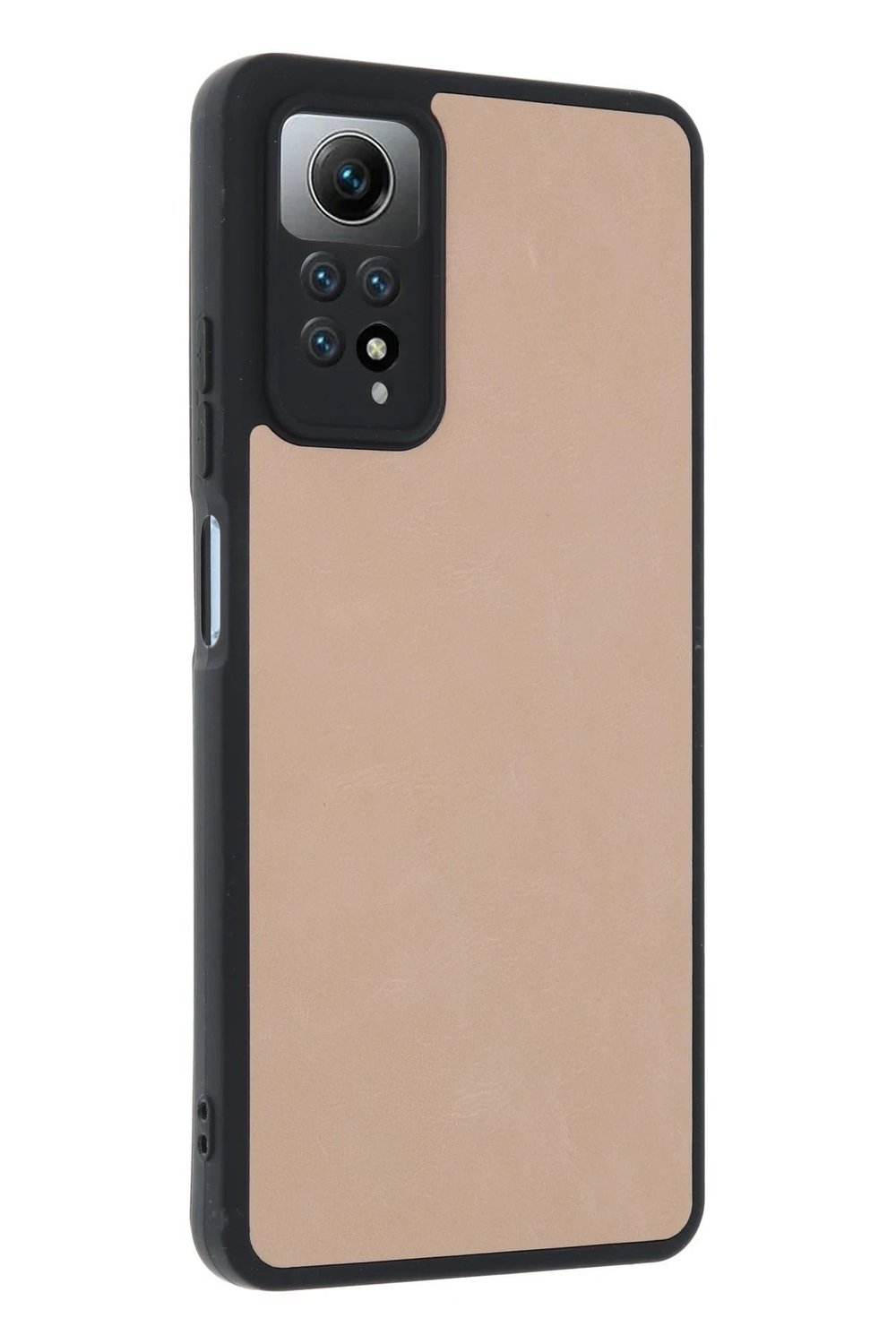 Mey İthalat®   Redmi Note 12 Pro 4G Kılıf Aras Deri Kapak - Pudra