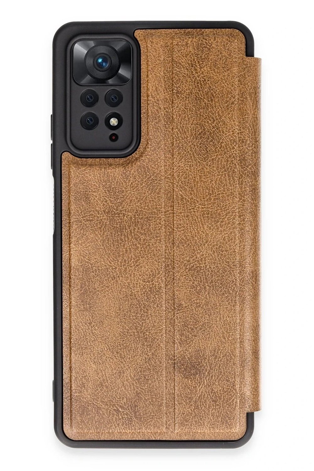 Mey İthalat®   Redmi Note 12 Pro 4G Kılıf Flip Cover - Taba