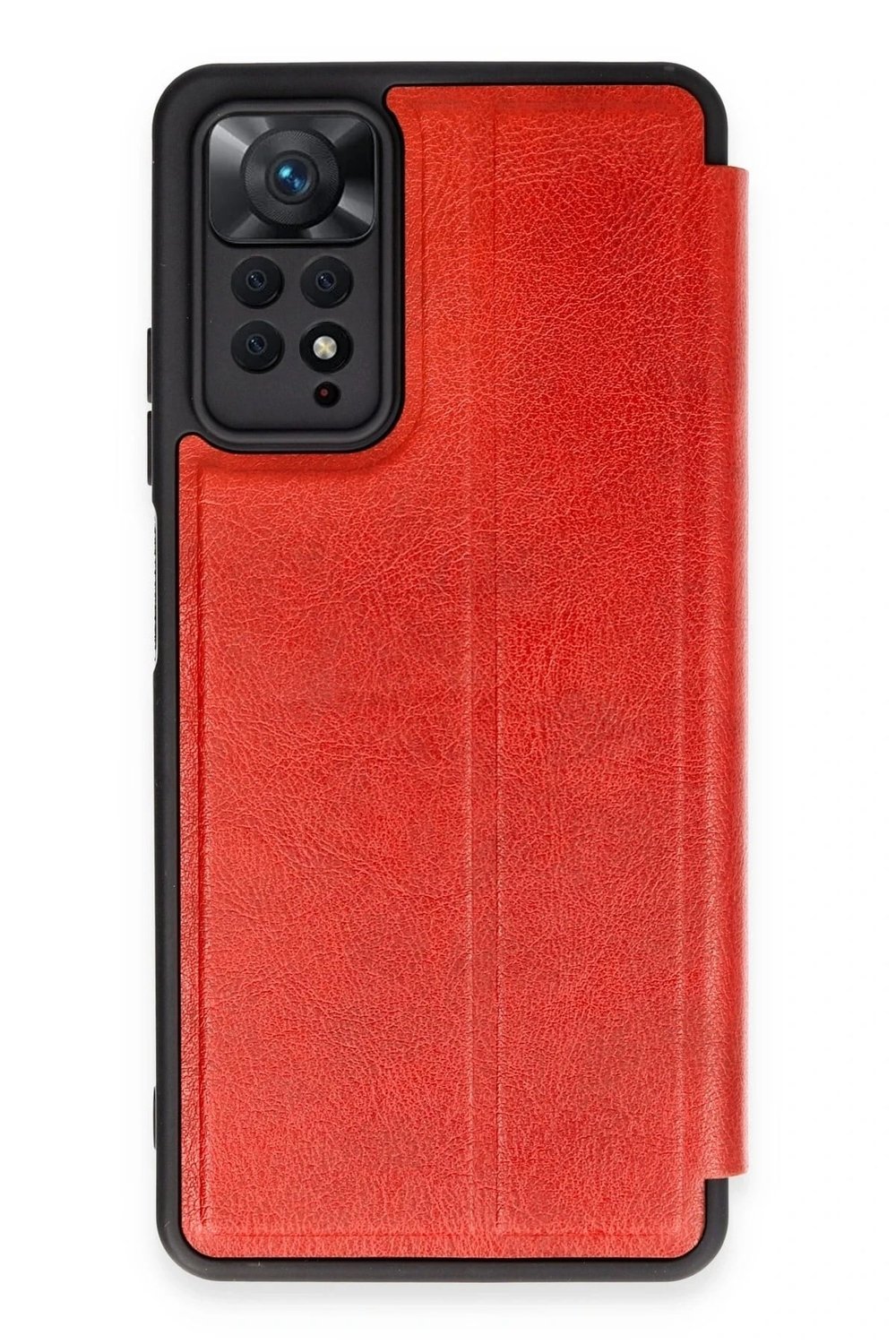 Mey İthalat®   Redmi Note 12 Pro 4G Kılıf Flip Cover - Kırmızı