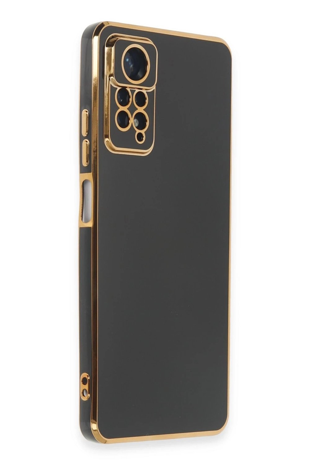 Mey İthalat®   Redmi Note 12 Pro 4G Kılıf Volet Silikon - Siyah