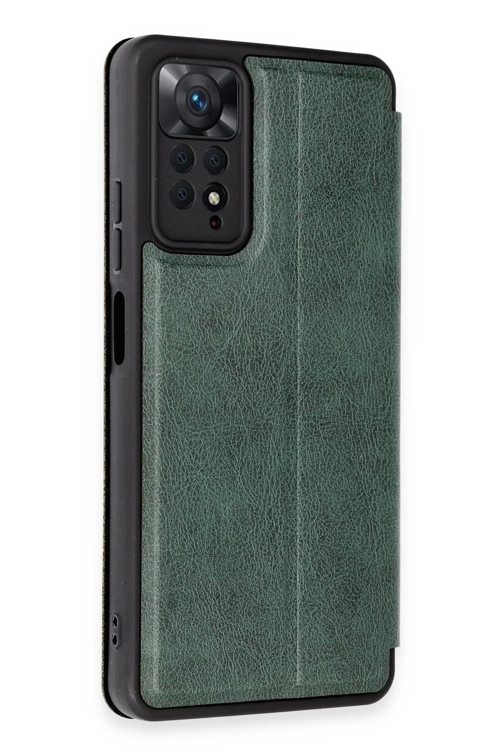 Mey İthalat®   Redmi Note 12 Pro 4G Kılıf Flip Cover - Koyu Yeşil