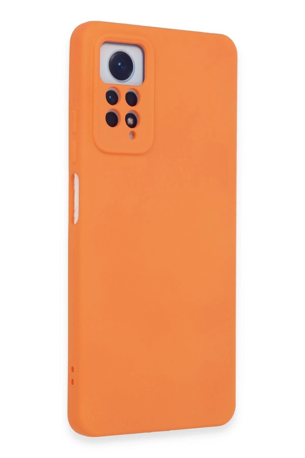 Mey İthalat®   Redmi Note 12 Pro 4G Kılıf Nano içi Kadife Silikon - Turuncu