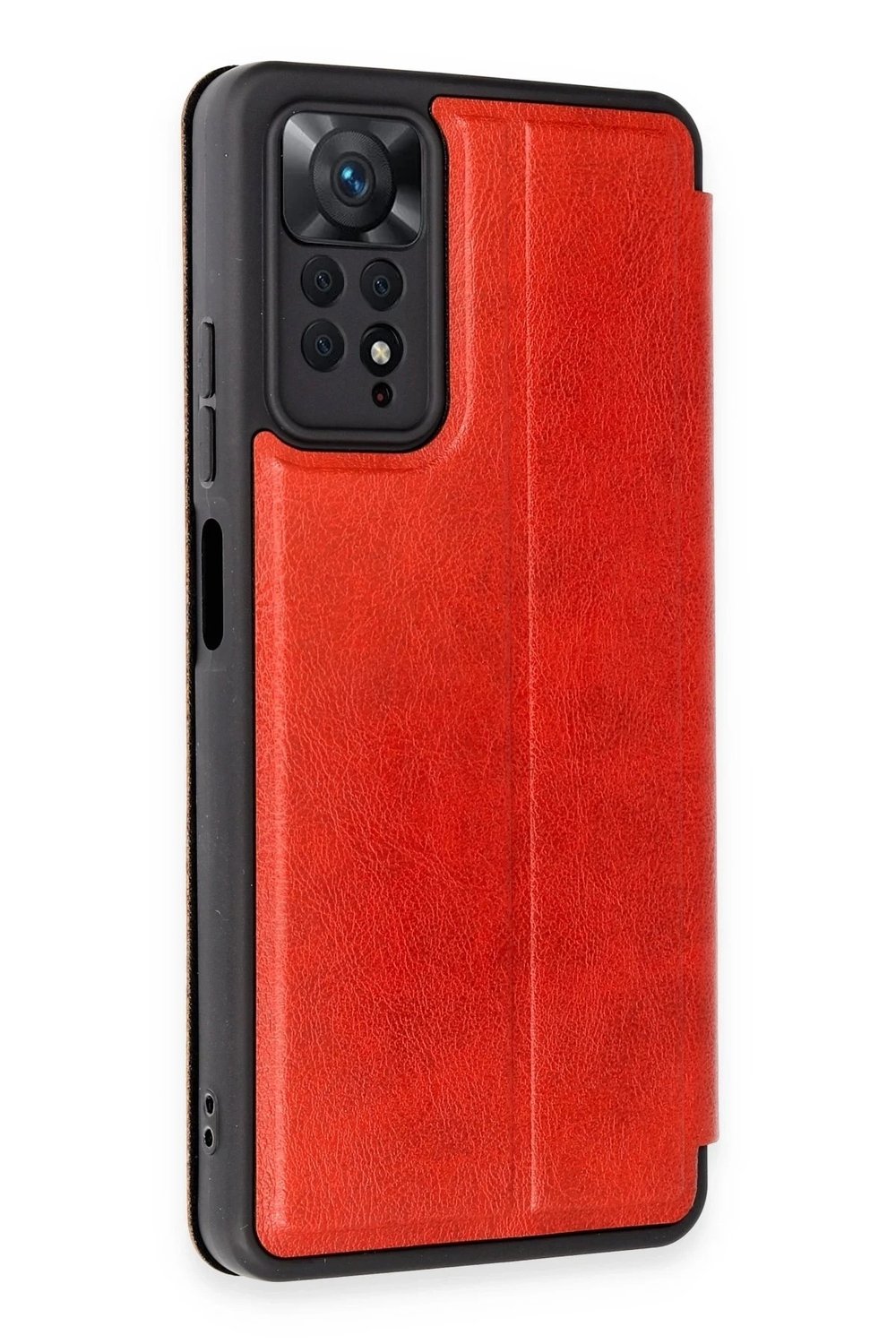 Mey İthalat®   Redmi Note 12 Pro 4G Kılıf Flip Cover - Kırmızı