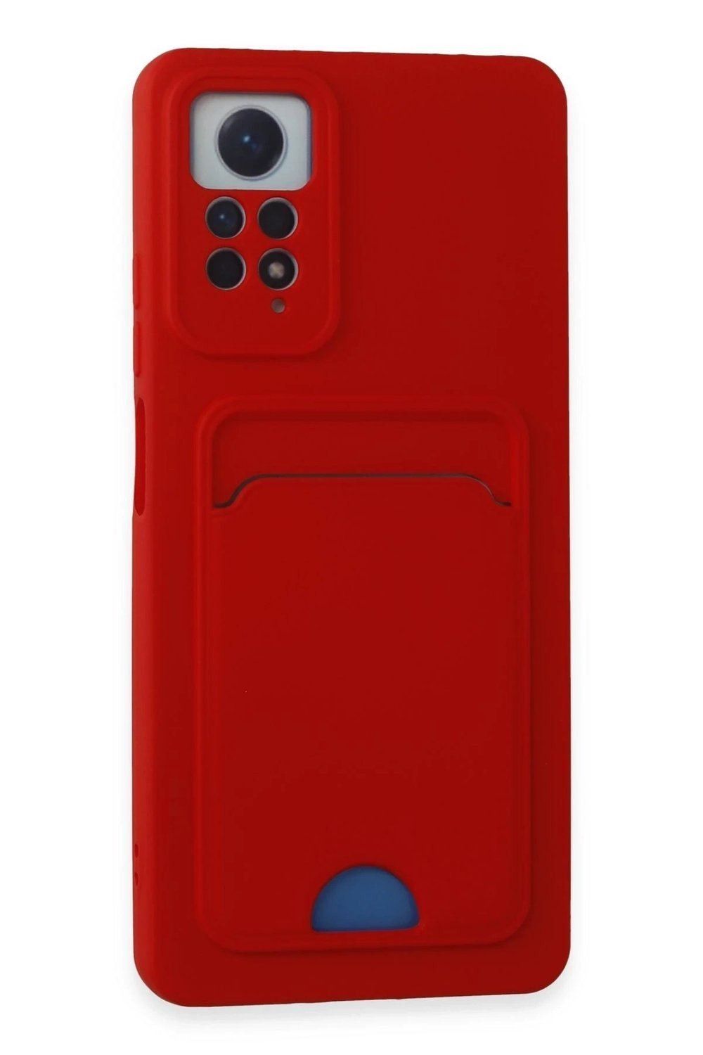 Mey İthalat®   Redmi Note 12 Pro 4G Kılıf Kelvin Kartvizitli Silikon - Kırmızı