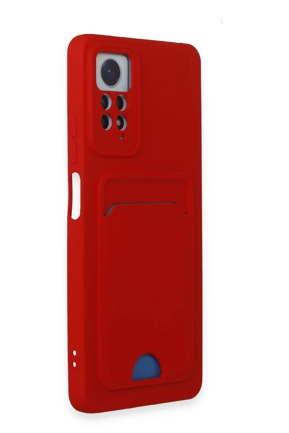 Mey İthalat®   Redmi Note 12 Pro 4G Kılıf Kelvin Kartvizitli Silikon - Kırmızı
