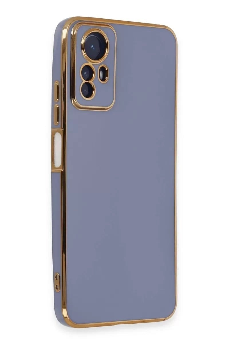 Mey İthalat®   Redmi Note 12S Kılıf Volet Silikon - Mavi