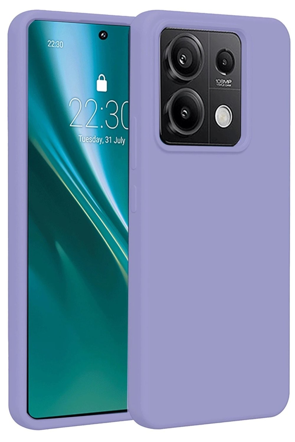 Mey İthalat®   Redmi Note 13 4G Kılıf First Silikon - Lila