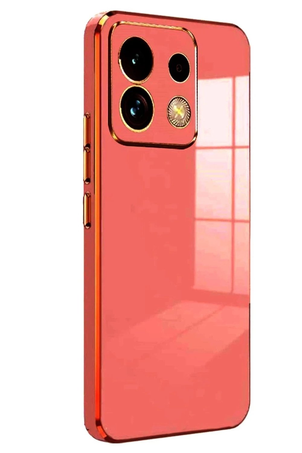Mey İthalat®   Redmi Note 13 4G Kılıf Volet Silikon - Kırmızı