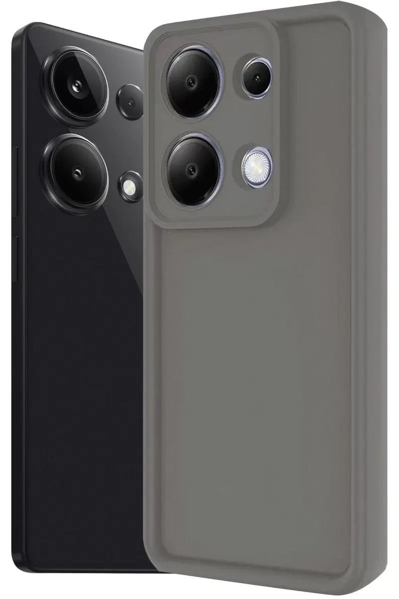 Mey İthalat®   Redmi Note 13 Pro 4G Kılıf Viera Silikon - Gri