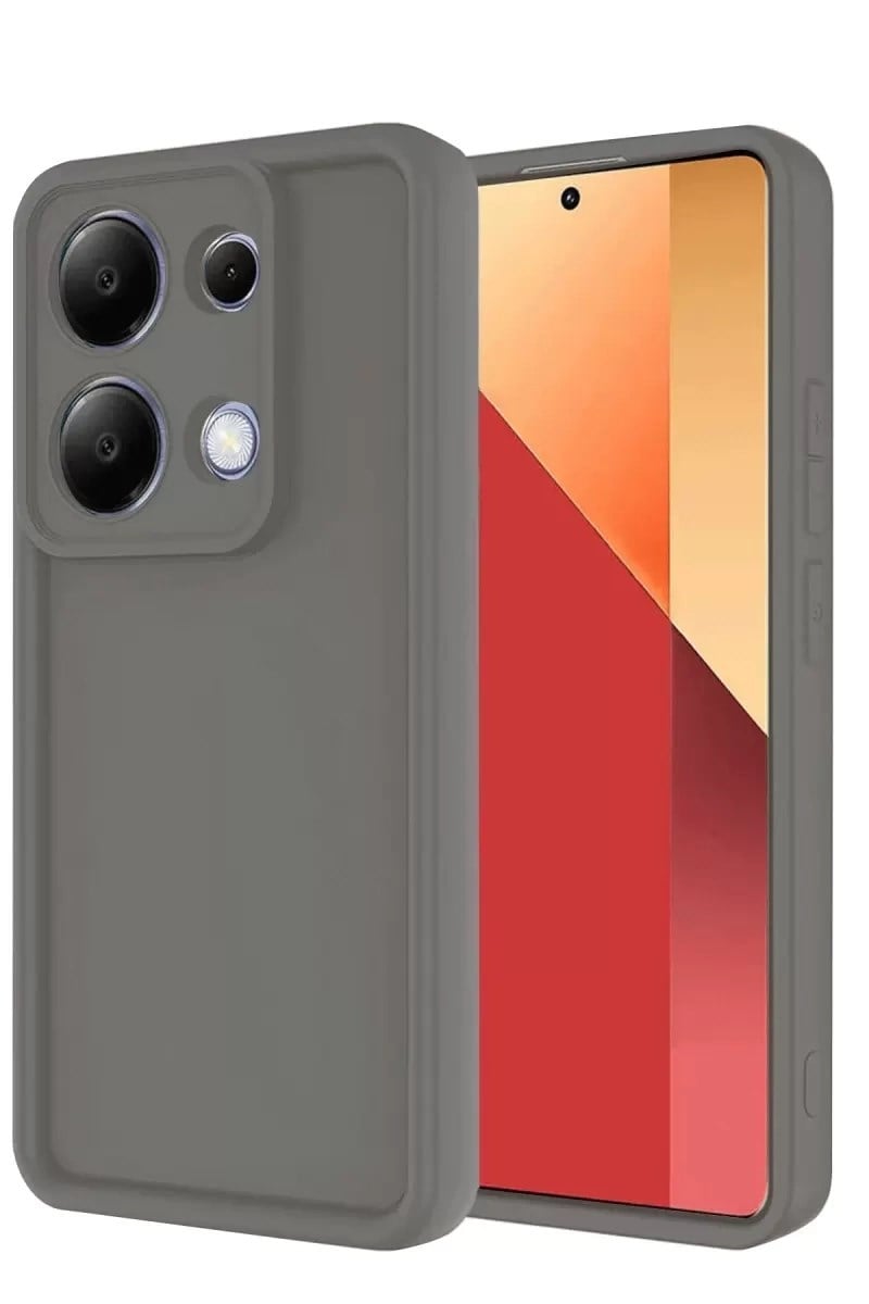 Mey İthalat®   Redmi Note 13 Pro 4G Kılıf Viera Silikon - Gri