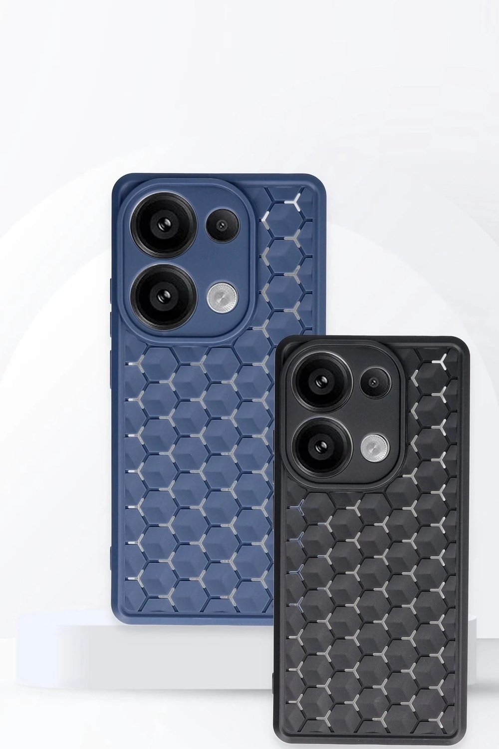 Mey İthalat®   Redmi Note 13 Pro 4G Kılıf Petek Silikon Kapak - Lacivert