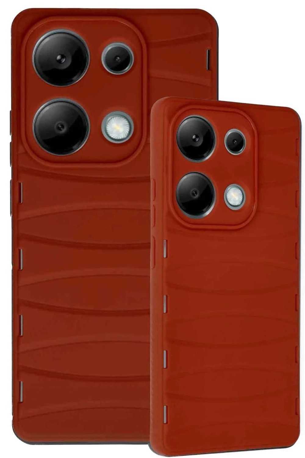 Mey İthalat®   Redmi Note 13 Pro 4G Kılıf Bibercas Silikon Kapak - Kırmızı