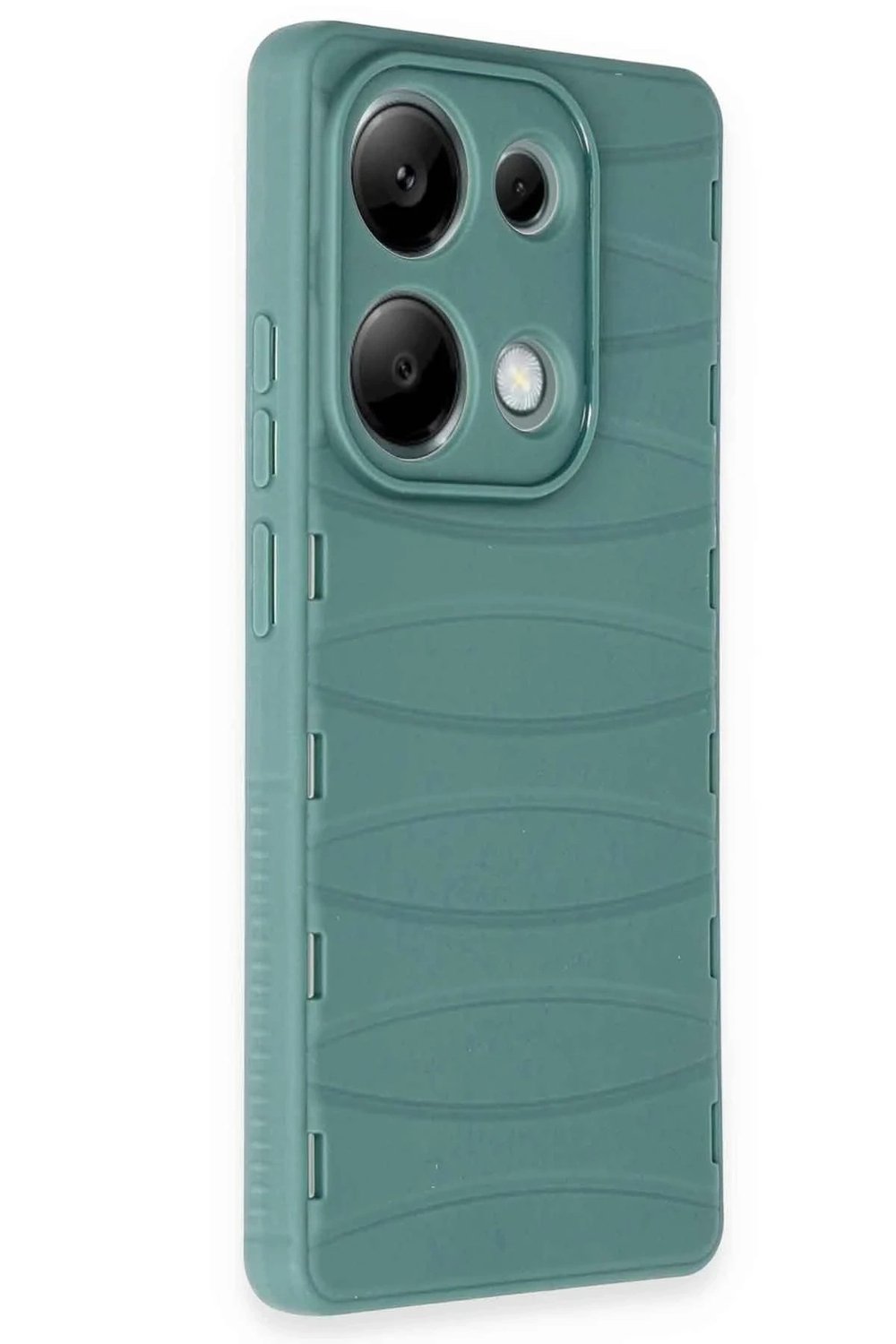 Mey İthalat®   Redmi Note 13 Pro 4G Kılıf Bibercas Silikon Kapak - Koyu Yeşil