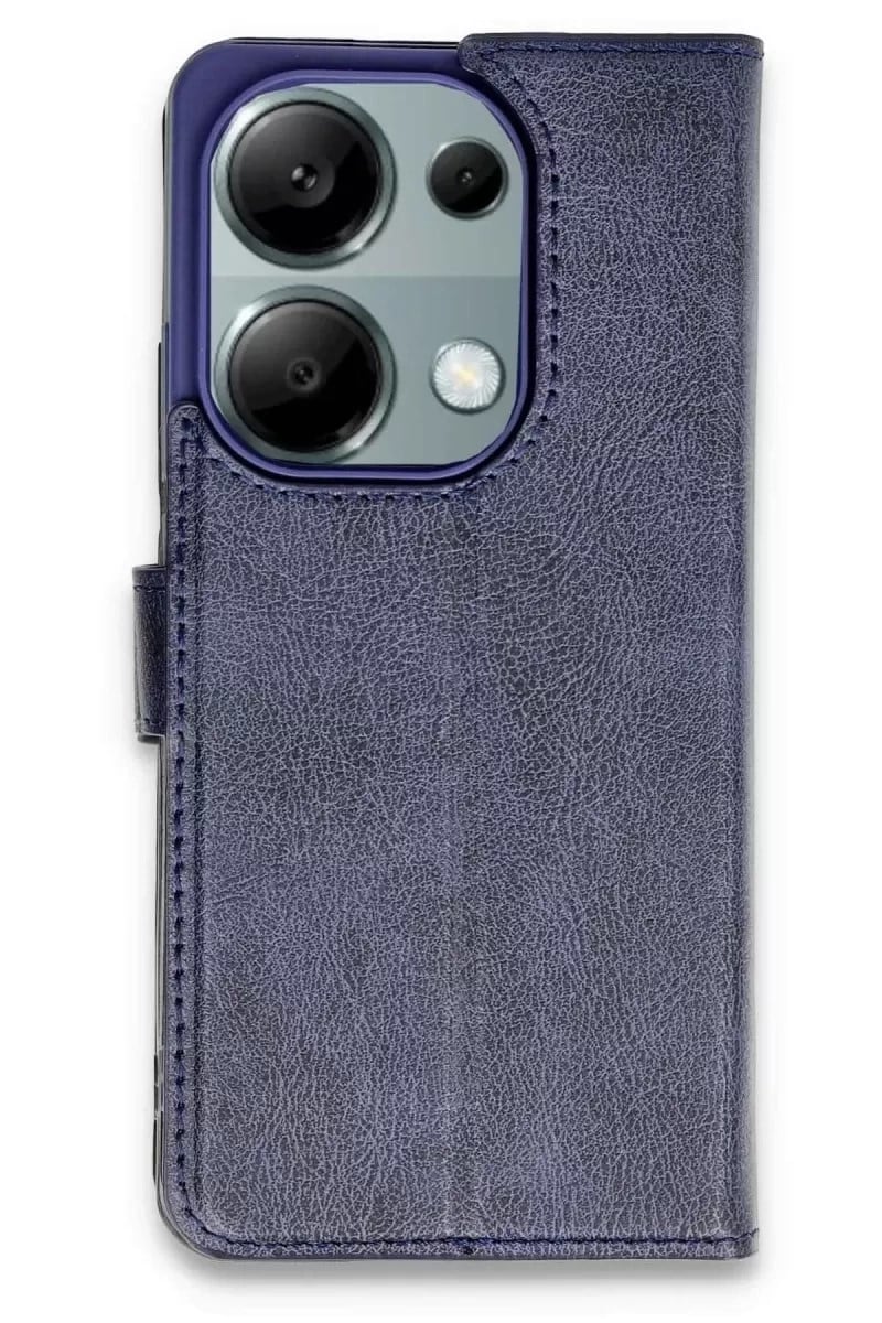 Mey İthalat®   Redmi Note 13 Pro 4G Kılıf Trend S Plus Kapaklı Kılıf - Lacivert