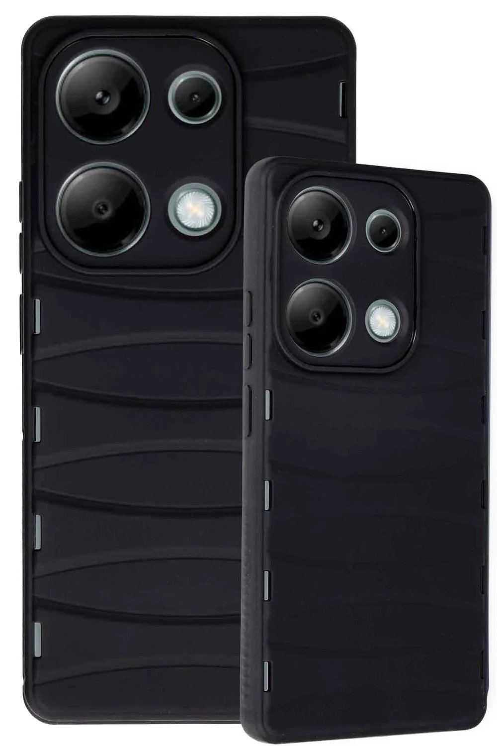 Mey İthalat®   Redmi Note 13 Pro 4G Kılıf Bibercas Silikon Kapak - Siyah