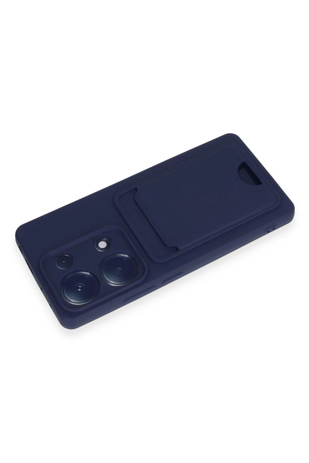 Mey İthalat®   Redmi Note 13 Pro 4G Kılıf Kelvin Kartvizitli Silikon - Lacivert