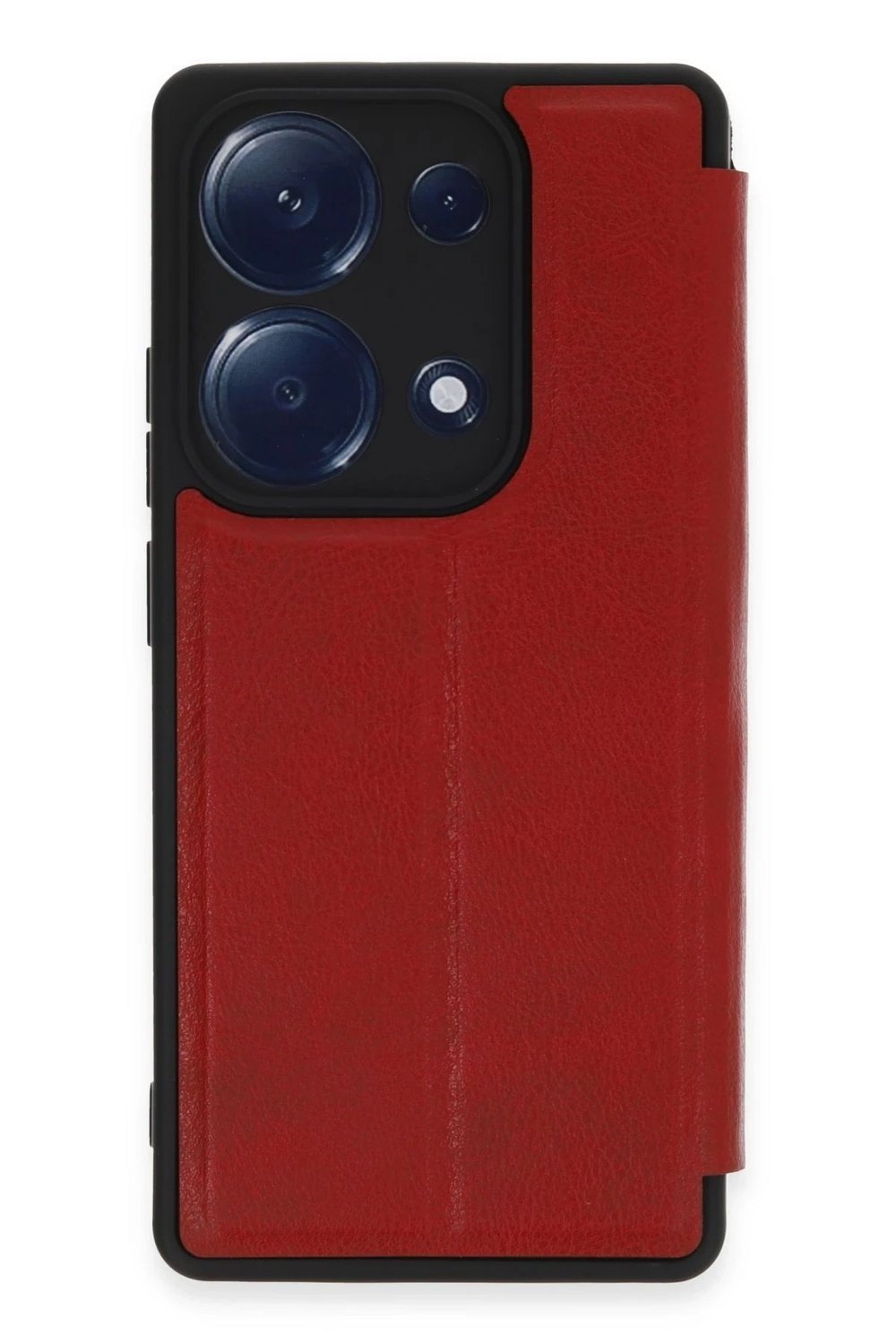 Mey İthalat®   Redmi Note 13 Pro 4G Kılıf Flip Cover - Kırmızı