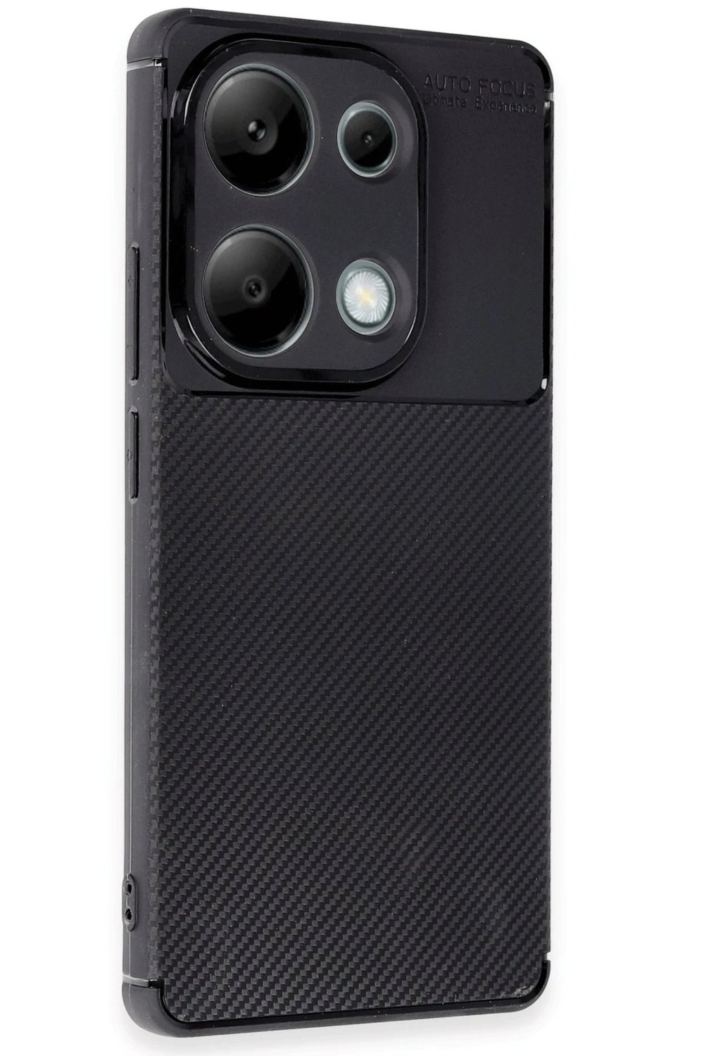 Mey İthalat®   Redmi Note 13 Pro 4G Kılıf Auto Focus Karbon Kapak - Siyah