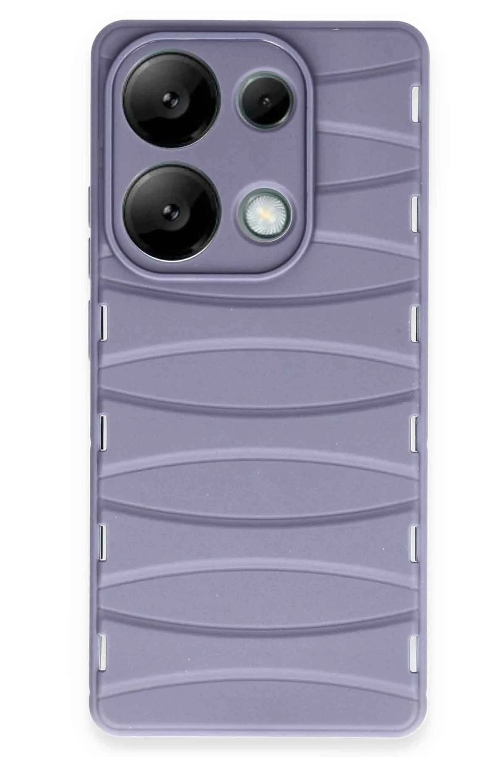 Mey İthalat®   Redmi Note 13 Pro 4G Kılıf Bibercas Silikon Kapak - Lila