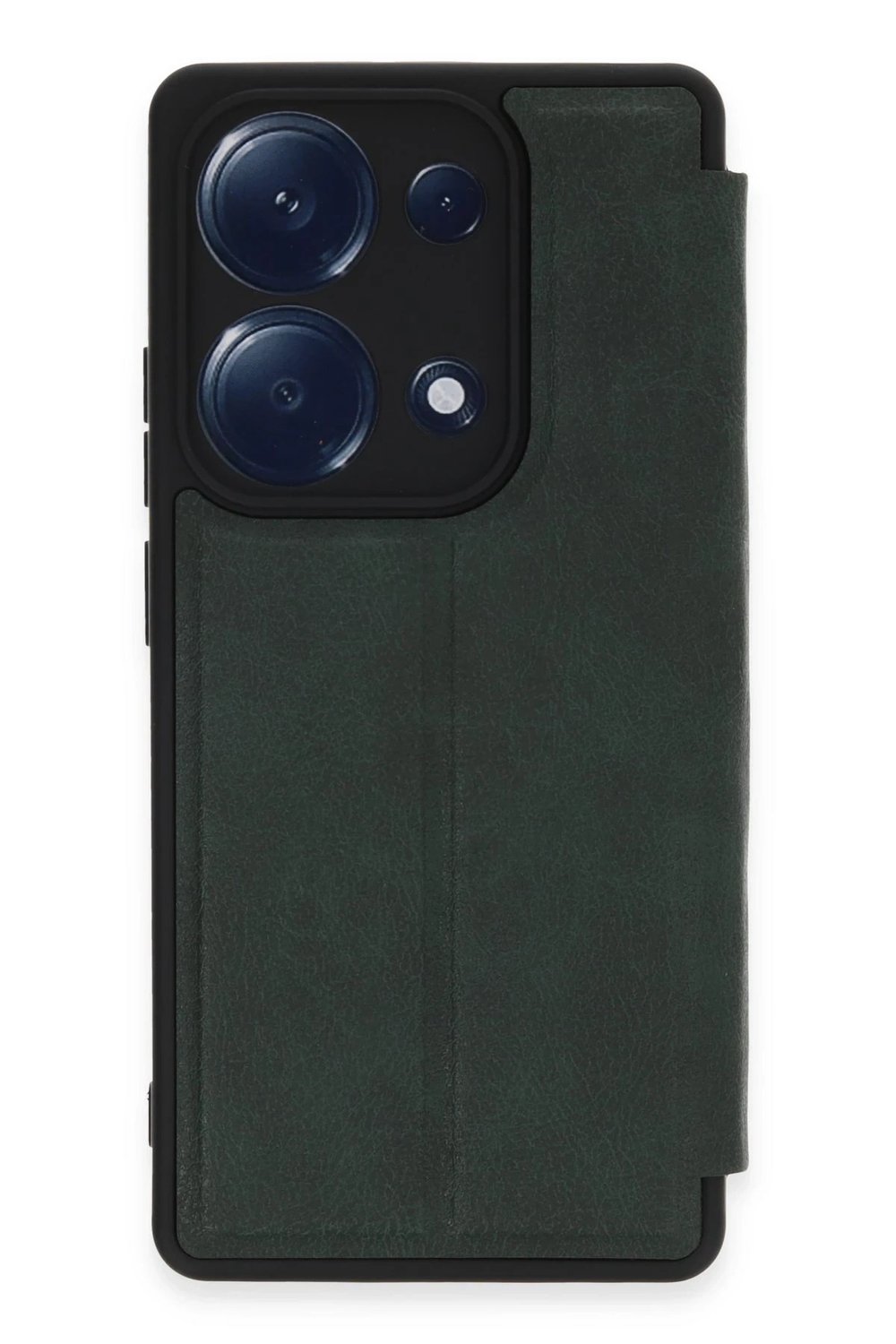 Mey İthalat®   Redmi Note 13 Pro 4G Kılıf Flip Cover - Koyu Yeşil