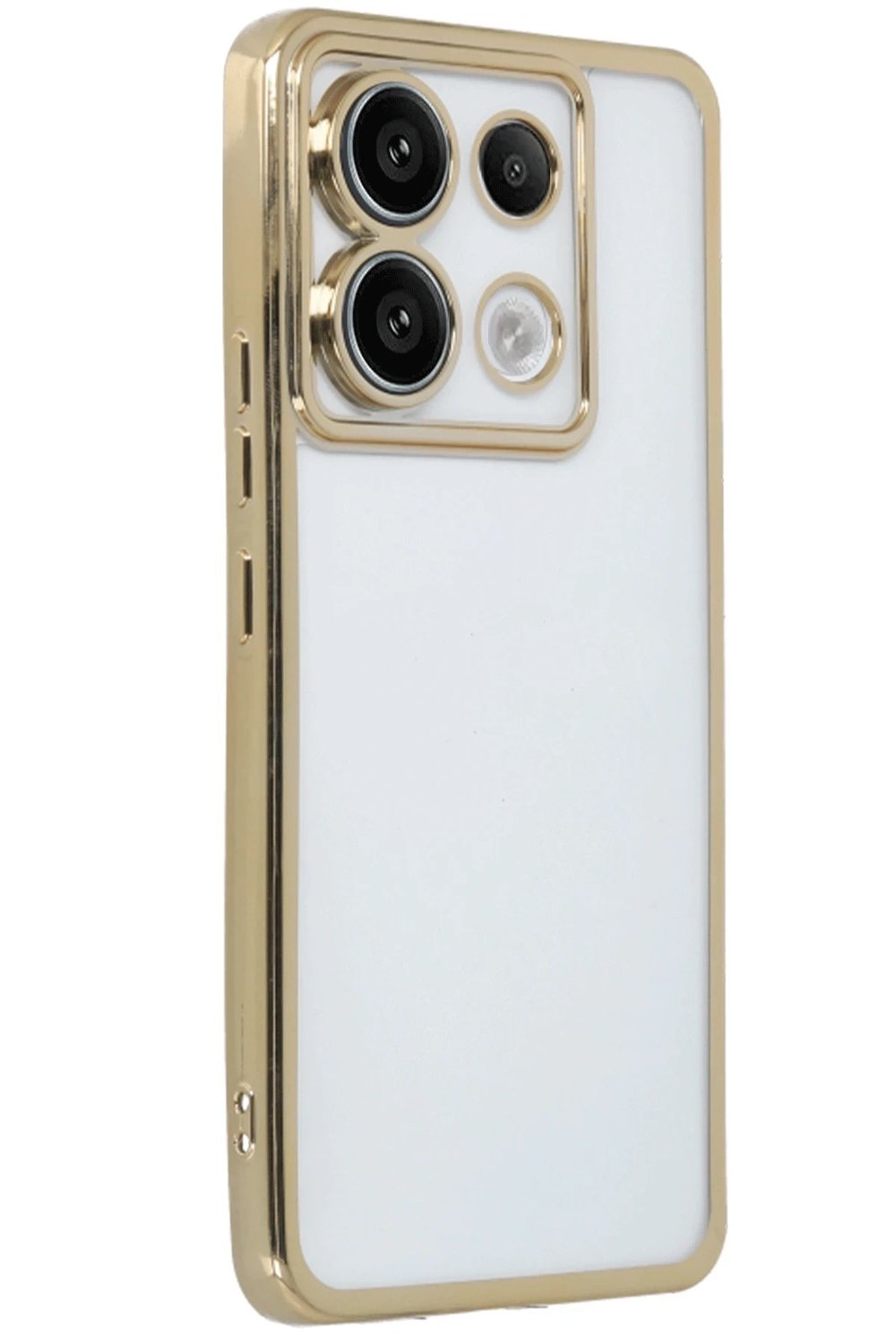 Mey İthalat®   Redmi Note 13 Pro 4G Kılıf  Lensli Silikon - Gold