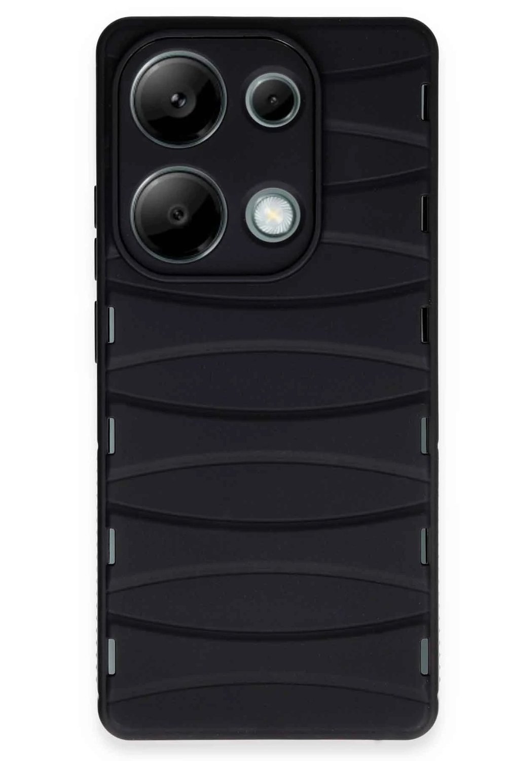 Mey İthalat®   Redmi Note 13 Pro 4G Kılıf Bibercas Silikon Kapak - Siyah
