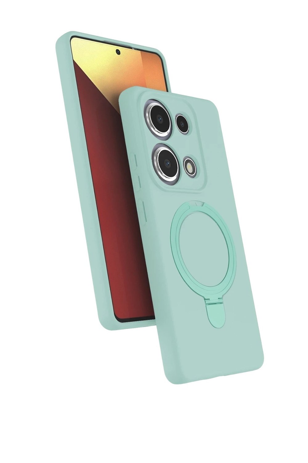 Mey İthalat®   Redmi Note 13 Pro 4G Regal Magsafe Standlı Kapak - Su Yeşili