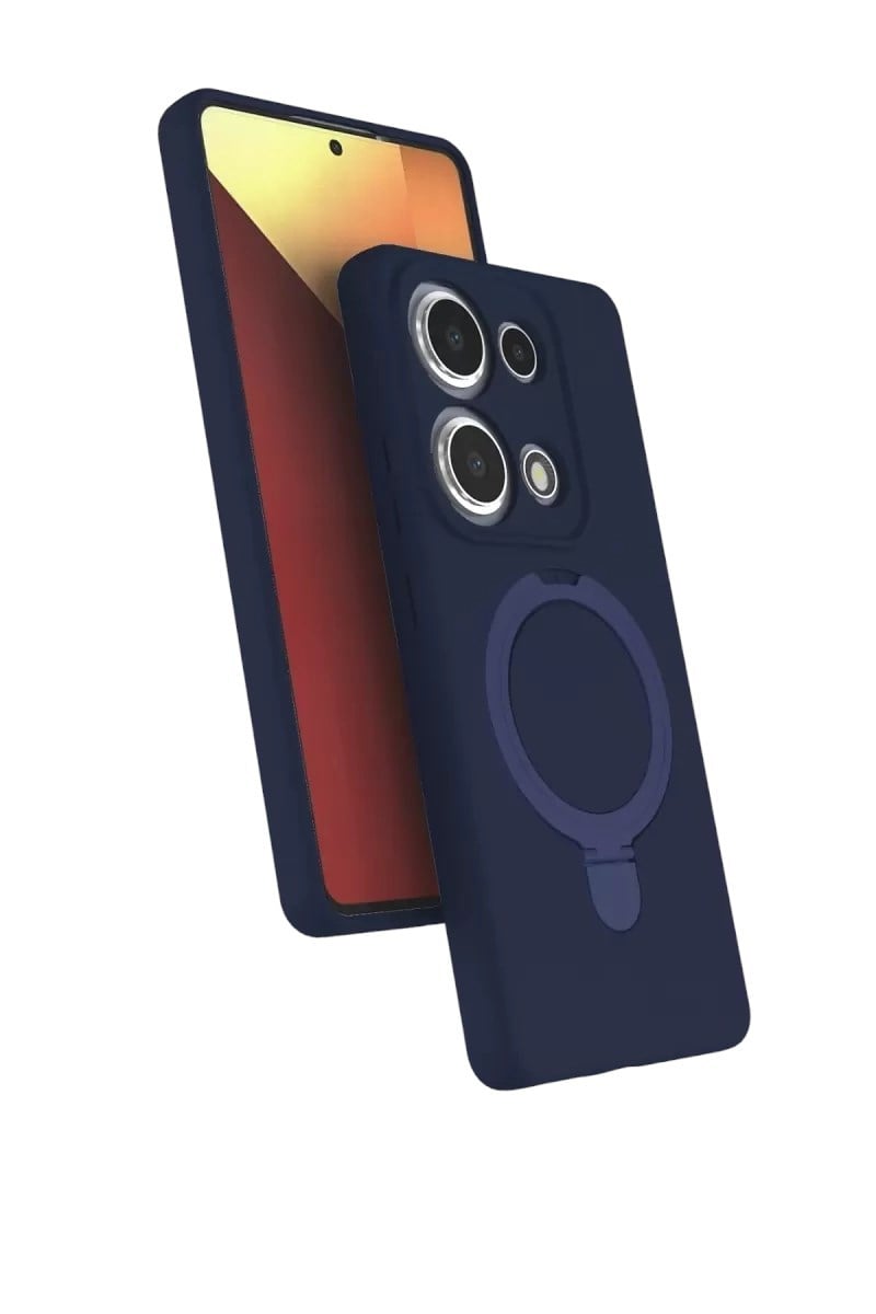 Mey İthalat®   Redmi Note 13 Pro 4G Regal Magsafe Standlı Kapak - Lacivert