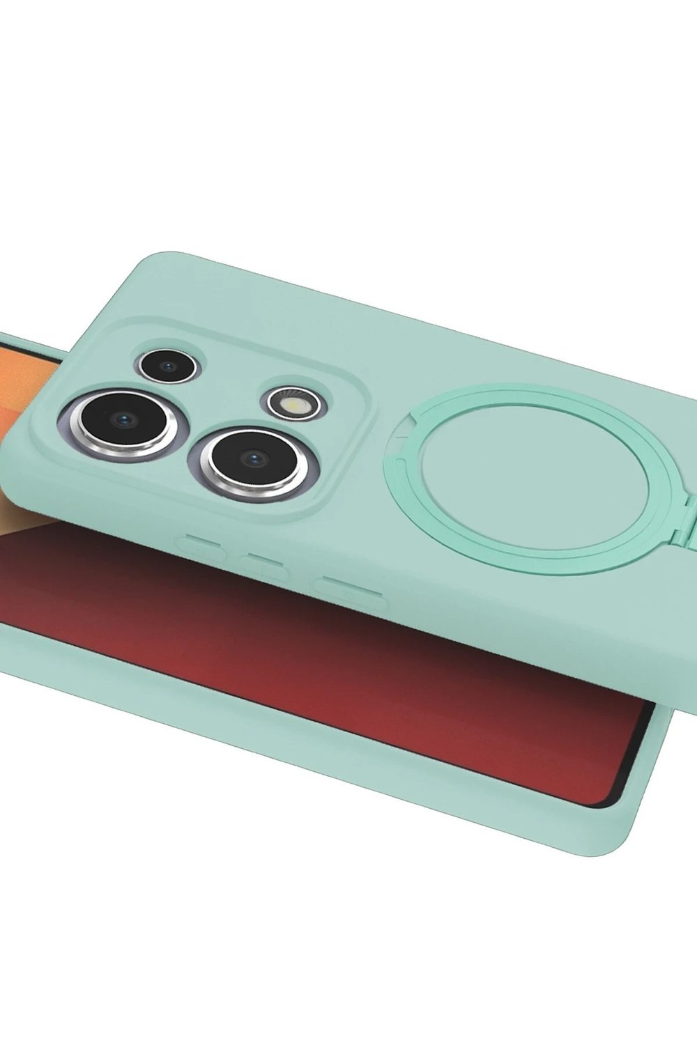 Mey İthalat®   Redmi Note 13 Pro 4G Regal Magsafe Standlı Kapak - Su Yeşili
