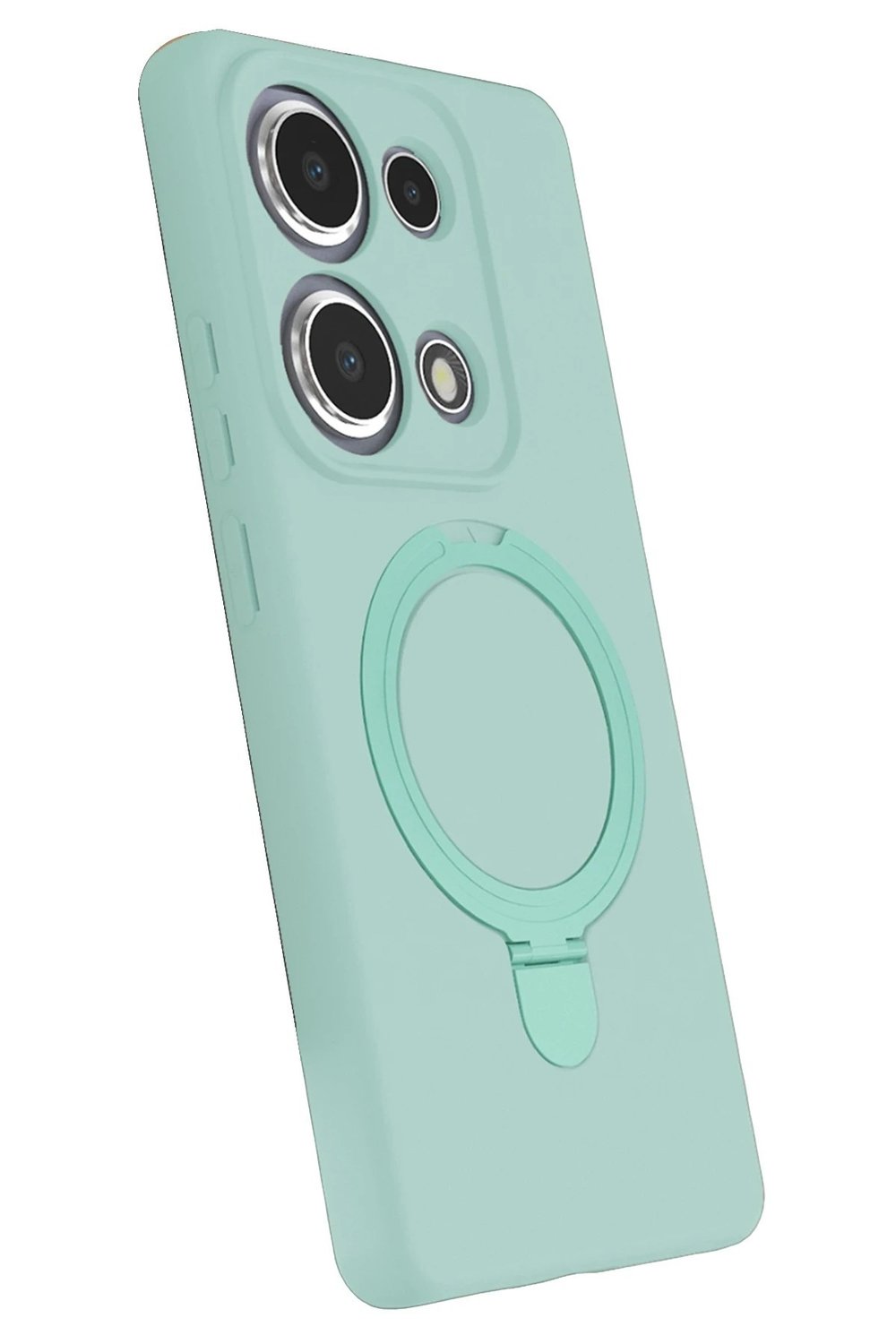 Mey İthalat®   Redmi Note 13 Pro 4G Regal Magsafe Standlı Kapak - Su Yeşili