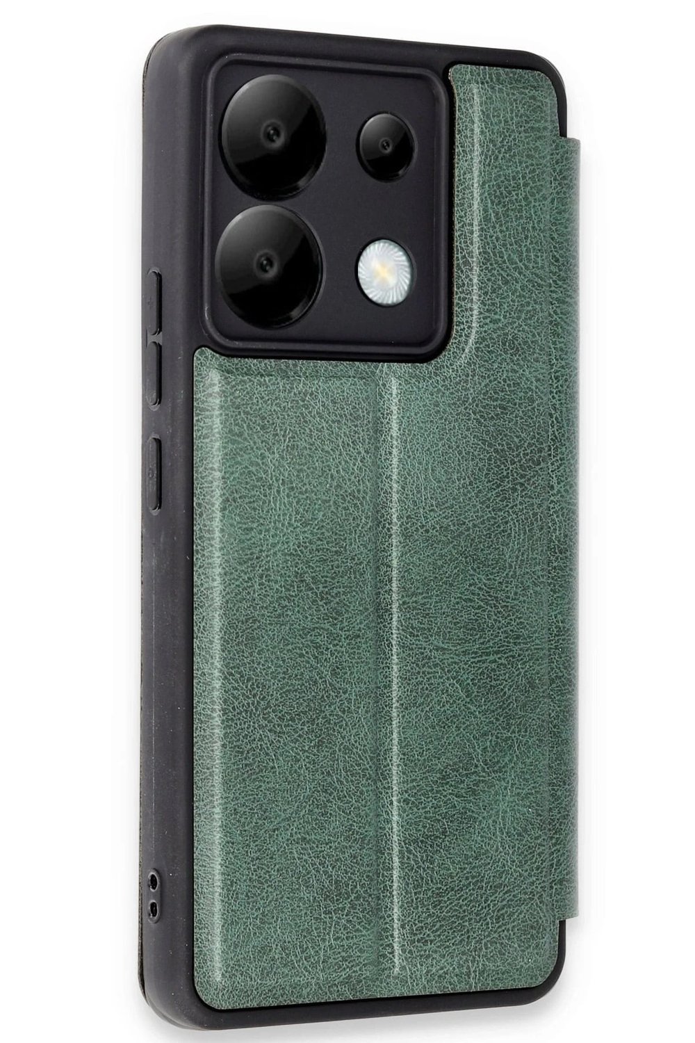 Mey İthalat®   Redmi Note 13 Pro 5G Kılıf Flip Cover - Koyu Yeşil