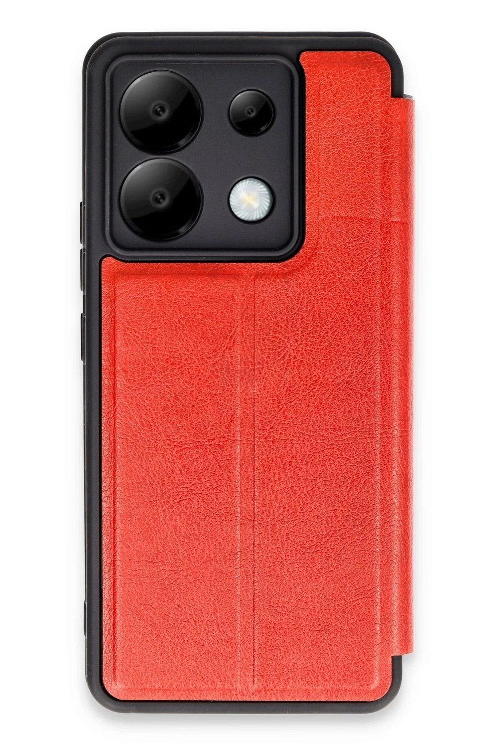 Mey İthalat®   Redmi Note 13 Pro 5G Kılıf Flip Cover - Kırmızı