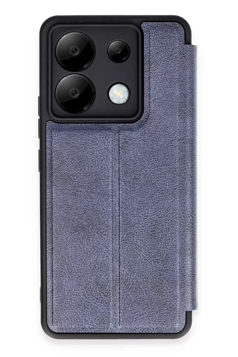 Mey İthalat®   Redmi Note 13 Pro 5G Kılıf Flip Cover - Lacivert