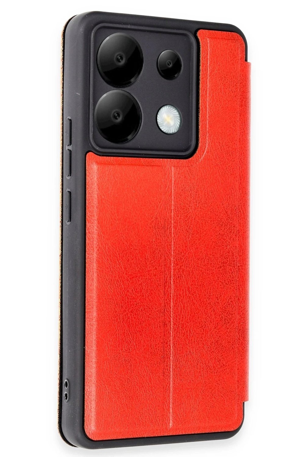 Mey İthalat®   Redmi Note 13 Pro 5G Kılıf Flip Cover - Kırmızı