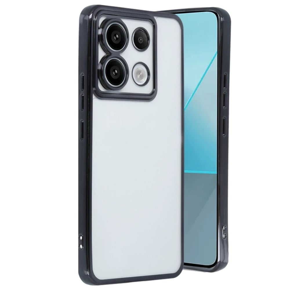 Mey İthalat®   Redmi Note 13 Pro 5G Kılıf  Lensli Silikon - Siyah