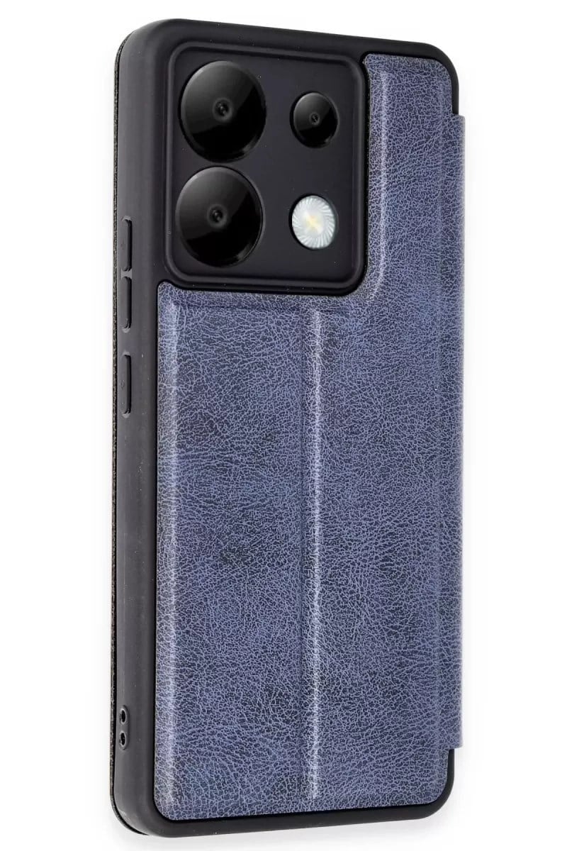 Mey İthalat®   Redmi Note 13 Pro 5G Kılıf Flip Cover - Lacivert