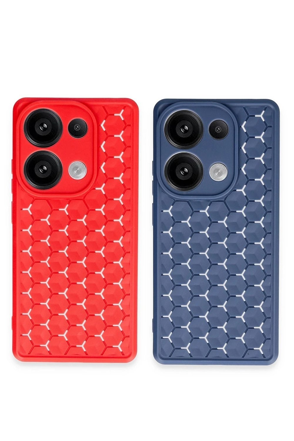 Mey İthalat®   Redmi Note 13 Pro 5G Kılıf Petek Silikon Kapak - Lacivert