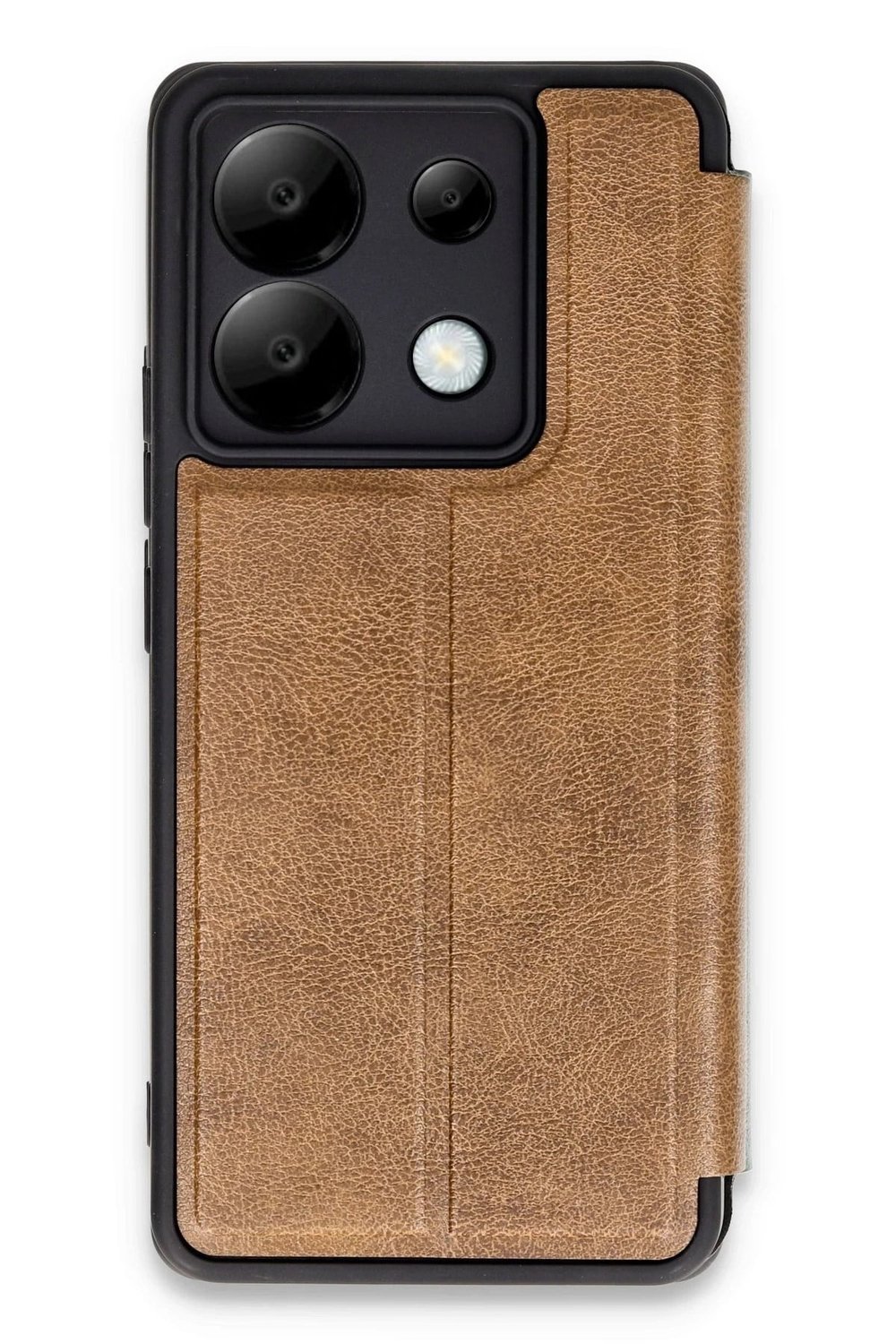 Mey İthalat®   Redmi Note 13 Pro 5G Kılıf Flip Cover - Taba